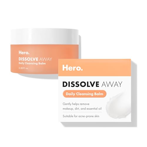 HERO COSMETICS Dissolve Away Daily Cleansing Balm, Helps Remove Makeup and Grime, Won’t Clog...