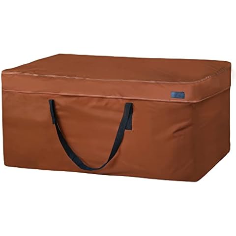 NettyPro Outdoor Patio Cushion Storage Bags Water-Resistant Extra Large 9 Ft Christmas Tree Cushion Bags for Storage, 65 x 20 x 28 Inch, Brown Cover