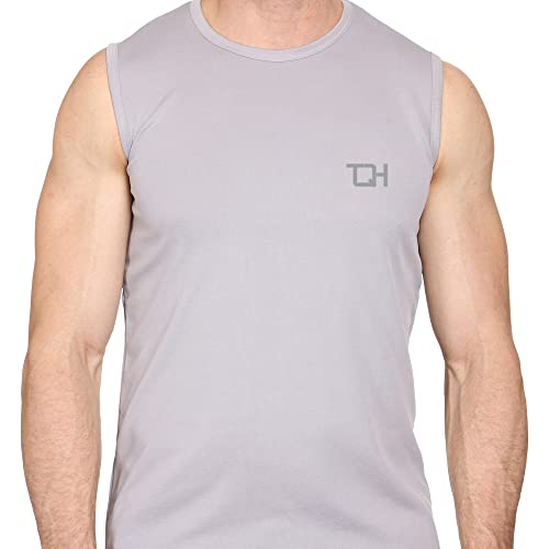 Image of TQH Sleeveless T Shirts for Men | Vest for Men | Tank Top Man | Sando for Man | Men's Sleeveless Gym Vest Round Neck Solid Casual T-Shirt for Workout Running Sports Beach