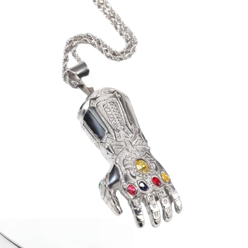 Thanos Infinity Gauntlet Pendant Necklace, Stainless Steel, Fashion Jewelry Gift3