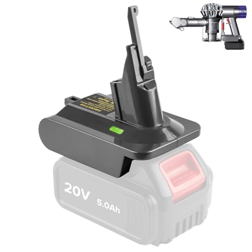 DONGPUCUN Adapter Converter for Dyson V7 Animal Fluffy Motorhead Handheld Vacuums Compatible with Dewalt 20v Lithium Battery and Milwaukee M-18 18V Battery