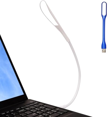EBYPHAN Mini-USB-Licht für Laptop, USB-Lampe Dimmbare, Flexibles USB-Tastaturlicht für PC Computer (14-LED-Perle, 3-Stufig Einstellbare Helligkeit, Ein-/Aus-Touch-Schalter, Weiß)