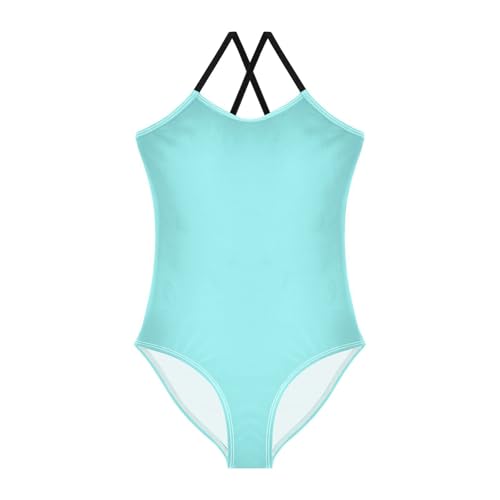 Light Blue Teal Girls Bathing Suit Swimsuit One Piece Swimsuits Summer Beach Swimwear