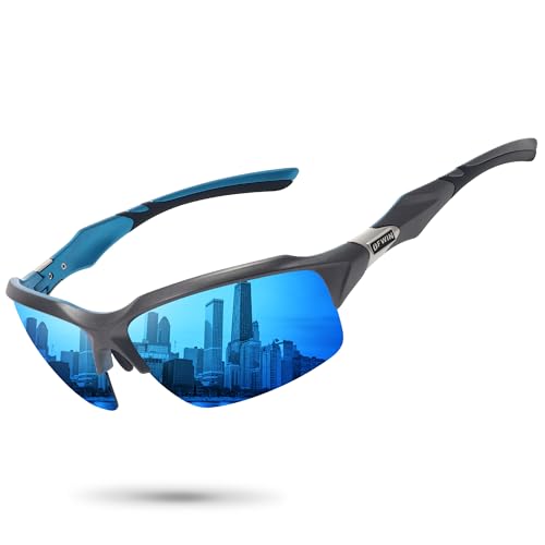 Ofwin Polarized Sports Sunglasses for Men Women Wrap Around Half