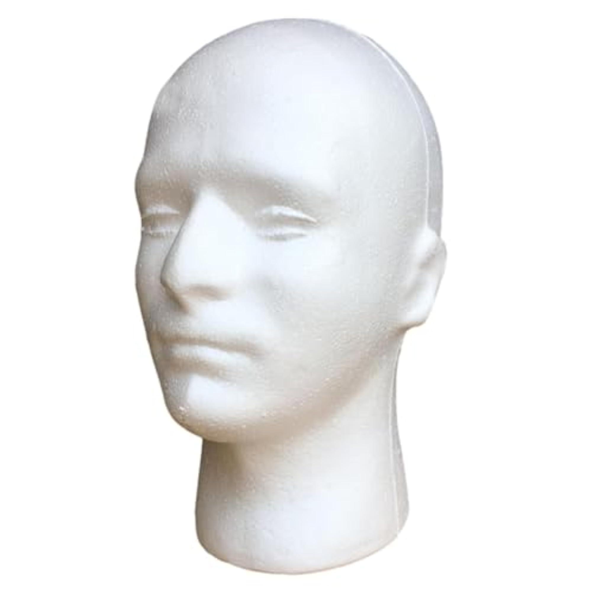 Male Mannequin Head Black Display Stand Model for Headphone Headwear