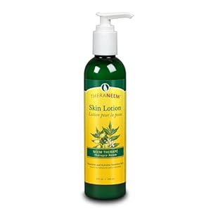 TheraNeem Neem Therapé Skin Lotion | Calms, Nourishes and Hydrates Dry, Sensitive Skin with Organic Neem Oil, Vegan, 8oz (8oz)