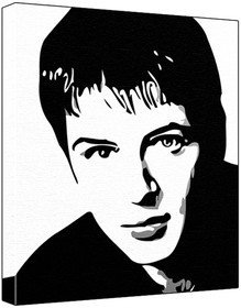 Mark Feehily (100% Original Painting. Not A Print ) Acrylic Paint On Deep Framed Canvas (60 x 50 x 1.8 cm) 3-Colour Black/Grey/White-image-37