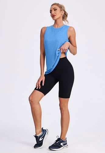 Image of Womens Workout Tank Tops Lightweight Sleeveless Shirts for Women Loose Fit Tops for Athletic Running Tennis Yoga