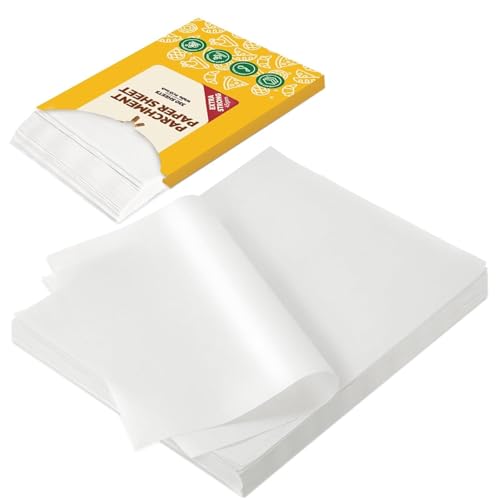 Image of Parchment Paper Sheets 9 x 13 Inch | Heavy Duty Non-Stick Oil-Resistant Baking Paper for Oven, Air Fryer, Grilling, Steaming, Roasting & Bread Baking (350 Pcs)