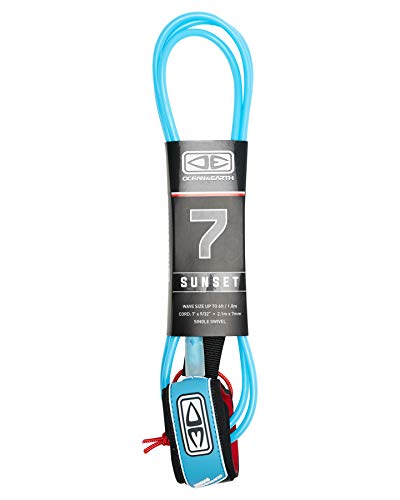 Ocean and Earth 7ft Moulded Surf Leash 7 feet Sunset Blue