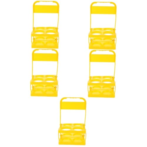 PRETYZOOM 5 Pezzi di Plastica Raccoglitore di Birra Cestino di Birra Pieghevole con Maniglia Portatile Porta Bevande Multi Bottiglia Facile da Trasportare per Bar Casa