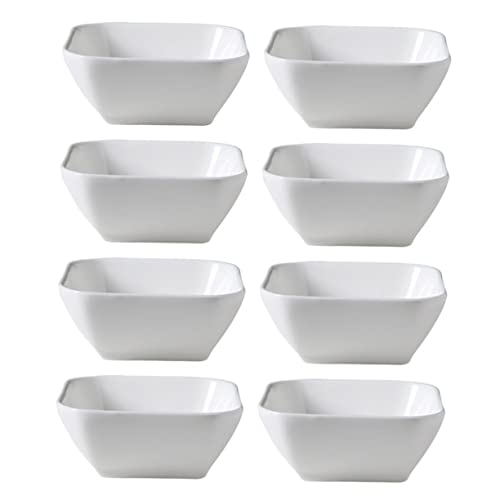 NAMOARLY 8pcs Ceramic Dipping Sauce Bowl White Dipping Bowls Vinegar Bowls Soy Sauce Dipping Bowls White Sauce Bowls Small Sauce Bowls White Kitchen Spice Container Dip Bowls Ceramics
