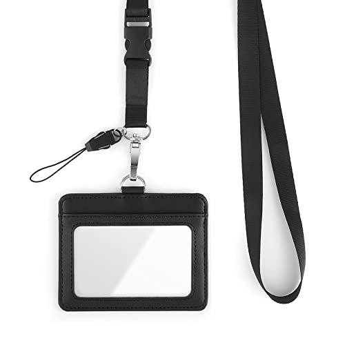 TIESOME Porta badge d'identità in vera pelle con