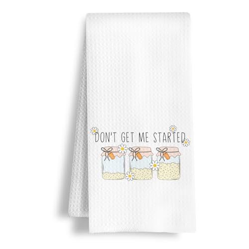 HSIASHENG Funny Sourdough Baking Kitchen Towels, Gifts for Sourdough Bakers Baking Lovers Dish...