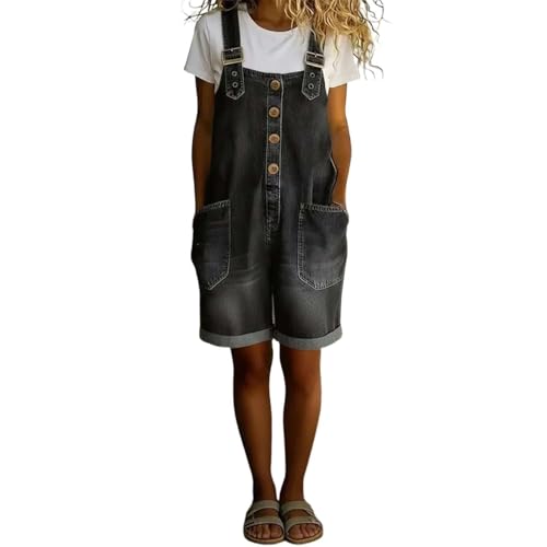 Combishort sans manches femme en denim pour un confort quotidien sans effort