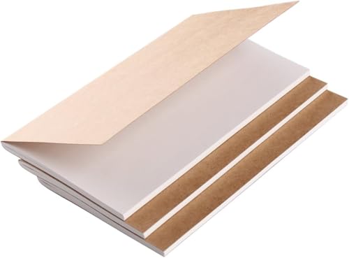 Image of PURESTORY Set of 3 Plain Travel Journal Refill Inserts - 4.3 inch x 7.5 inch, 40 Sheets /80 Pages Each - Blank Paper Notebook Inserts for Travelers Notebooks, Writing, Sketching & Journaling