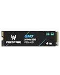 acer Predator GM7 4TB SSD, M.2 2280 PCIe Gen4 x4 NVMe 2.0, Up to 7400 MB/s, HMB+SLC, Internal PC Solid State Drive for Laptop, Desktop and PS5 - BL.9BWWR.120