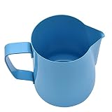 SIPLIV 20 oz (600 ml) ze stali nierdzewnej do espresso dzbanek do spieniania mleka dzbanek na mleko macchiato cappuccino latte sztuka dzbanek do spieniania filiżanki - niebieski