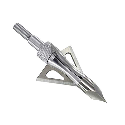 Maifield Archery Broadheads 100 Grain Bowhunting Arrow Head 3 Fixed Blades 6 Pack For Small Game Crossbows And Compound Bow Arrows (Silver 6 Pack) #TOP1