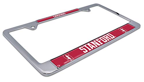 Portamatrículas cromado de metal Stanford de segunda generación para coche