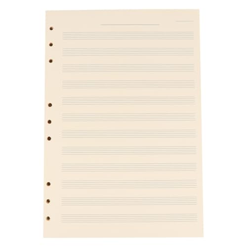 Papel de cuaderno de música con separación de 2mm y 100 hojas para escribir notas limpias