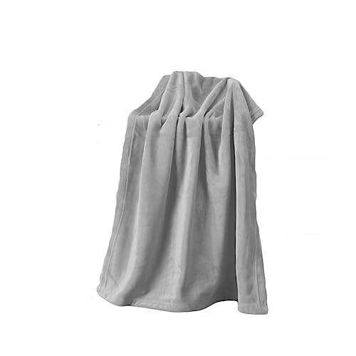Unomor Super Soft Solid Pet Blanket Flannel Fleece Pet Blanket for Year-Round Comfort 50x70cm Silver Grey