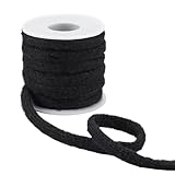 BENECREAT Nastro Tubolare Nero Da 9 m, Tubo In Rete di Poliestere Largo 10mm, Nastri Elastici In Tessuto, Tubi In Rete per Lavori Fai Da Te, Incartamento di Regalo, Fascia Dei Capelli