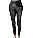 Dantiya Ladies Faux Leather Slim Stretch Footless Leggings Pants Trousers Tights