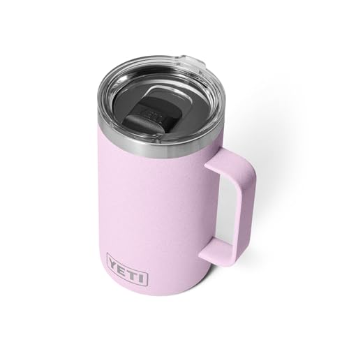 Image of YETI Rambler 24 oz Mug, Vacuum Insulated, Stainless Steel with MagSlider Lid, Cherry Blossom