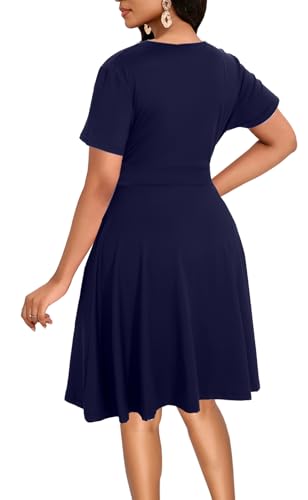Image of DinyIn Women's 2025 Summer Short Sleeve Casual Dresses