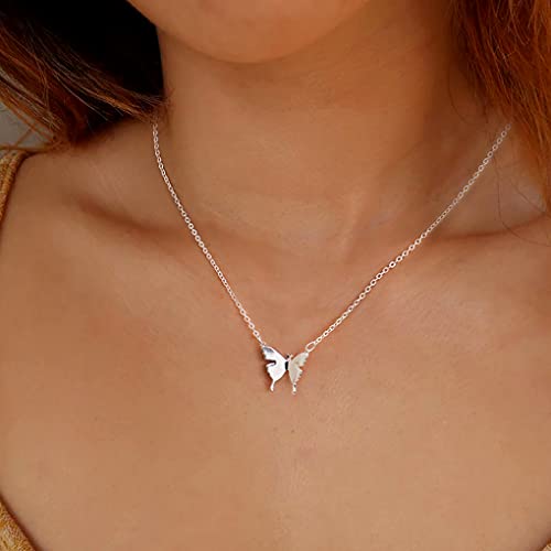 MIDEEO Dainty Butterfly Necklace for Women 14K Gold Plated Butterfly Pendant Necklace Minimalist Charm Jewelry…2