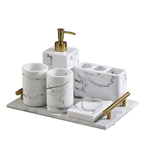 Support de brosse à dents électrique et ensemble d'accessoires de salle de bain blanc