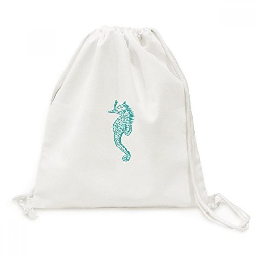 Sac à dos cordon Hippocampus bleu pour vos sorties et voyages