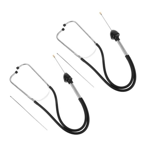 POPETPOP 2 Piezas Palo De Escucha Detectores De Fugas De Agua Herramientas Para La Mecánica Herramientas Mecanicas Kit De Tinte De Detección De Fugas De Piscina Acero Inoxidable Negro