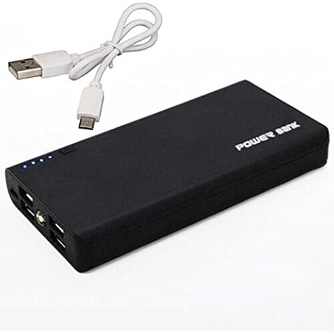 Power Bank,15000mAh USB C Fast Charging Portable Charger with 4 Output & 1 Micro USB Input, LED Flashlight, Portable Battery Pack Suitable for Smart Phones, Tablets and More (Black) Cover