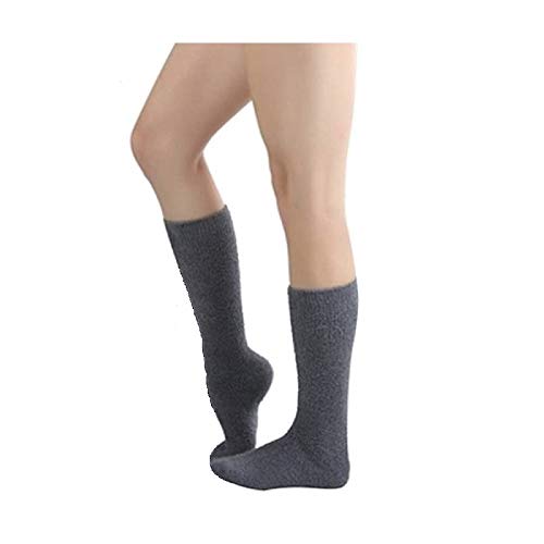 I&S 6 Pairs Cozy Soft Fuzzy Knee High Socks Warm Fleece Assorted Colors Patterns2