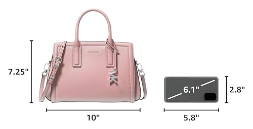 Image of Michael Kors Laila Small Satchel, Smokey Rose