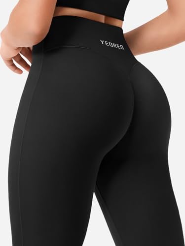 Leggings de entrenamiento para mujer YEOREO ligeros con cintura alta invisible 4