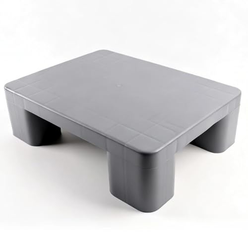 OKQX Plastic Dunnage Rack Heavy-Duty Gray Block Pallet for Basement or Commercial Food Storage 15.7 x 11.8 x 4.7 700LBS Load Capacity Plastic Pallets for Dry Floor Organization