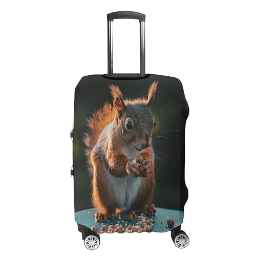 Nuts And Squirrels Luggage Cover Travel Suitcase Covers for Luggage Elastic Carry on Luggage Covers for Suitcase Tsa Approved Washable Luggage Sleeve Protector Fits 18-32 Inch S4