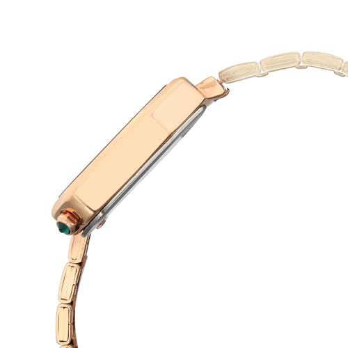 Image of Fastrack Wild Viper-Inspired Unique Shaped Green Dial IP Rose Gold Stainless Steel Strap Watch for Women - 6323WM01