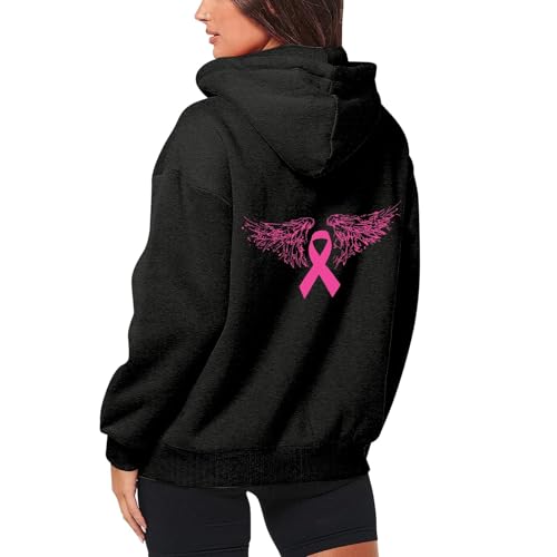Sweat à capuche Octobre Rose imprimé solidaire vêtement femme engagée