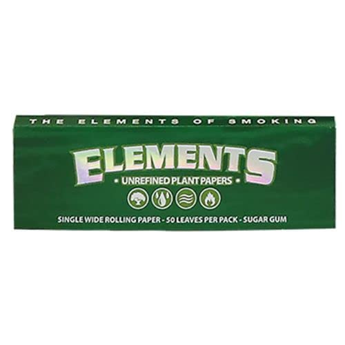 OutonTrip ELEMENTS GREEN ROLLING PAPER SINGLE WIDE - 50 LEAVES (1)