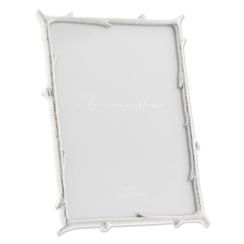 Image of Lawrence Frames 712657 5x7 Silver Metal Natural Branch Design Picture Frame