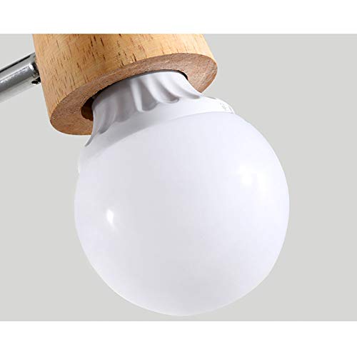 Lustre en bois de cerf E27 pour salon et café rustique - 2