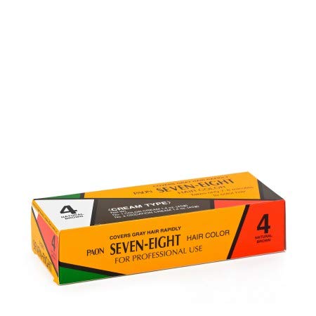 10 PAON SEVEN-EIGHT CREAMY TYPE HAIR COLOR NATURAL BROWN # 4 by Paon
