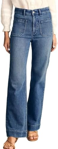 Astylish Womens Wide Leg Jeans High Waisted Stretchy Straight Leg Jeans Loose Trendy Denim Pants with Pocket