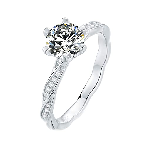 Bague moissanite tortue argent 925 femme alliance mariage scintillante