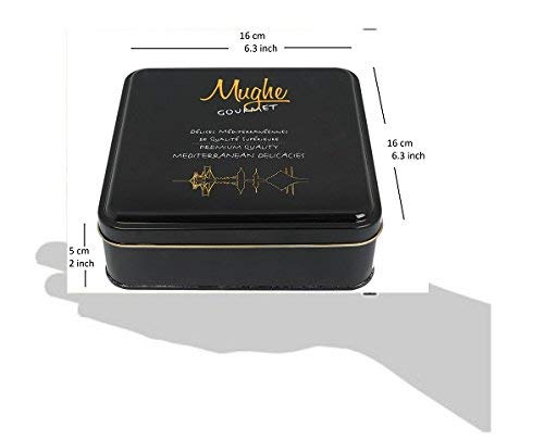 Mughe Gourmet Deluxe Auswahl Türkische Köstlichkeiten Pistazie 1000g Geschenkdose Traditionelle gemischte Lokum Sultan - Halal und vegetarisch - Perfekt für besondere Anlässe (Doppelte Schicht)