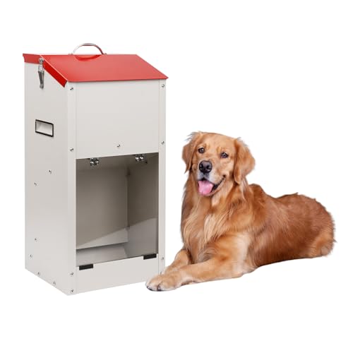 Mangeoire Automatique pour Chien,11KG Distributeur Automatique de Nourriture pour Chien Gravity avec PoignéE, Conteneur, Grand Distributeur Automatique Suspendu pour Chiens de Grande Taille